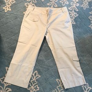 Ann Taylor Loft Tan Cotton capris